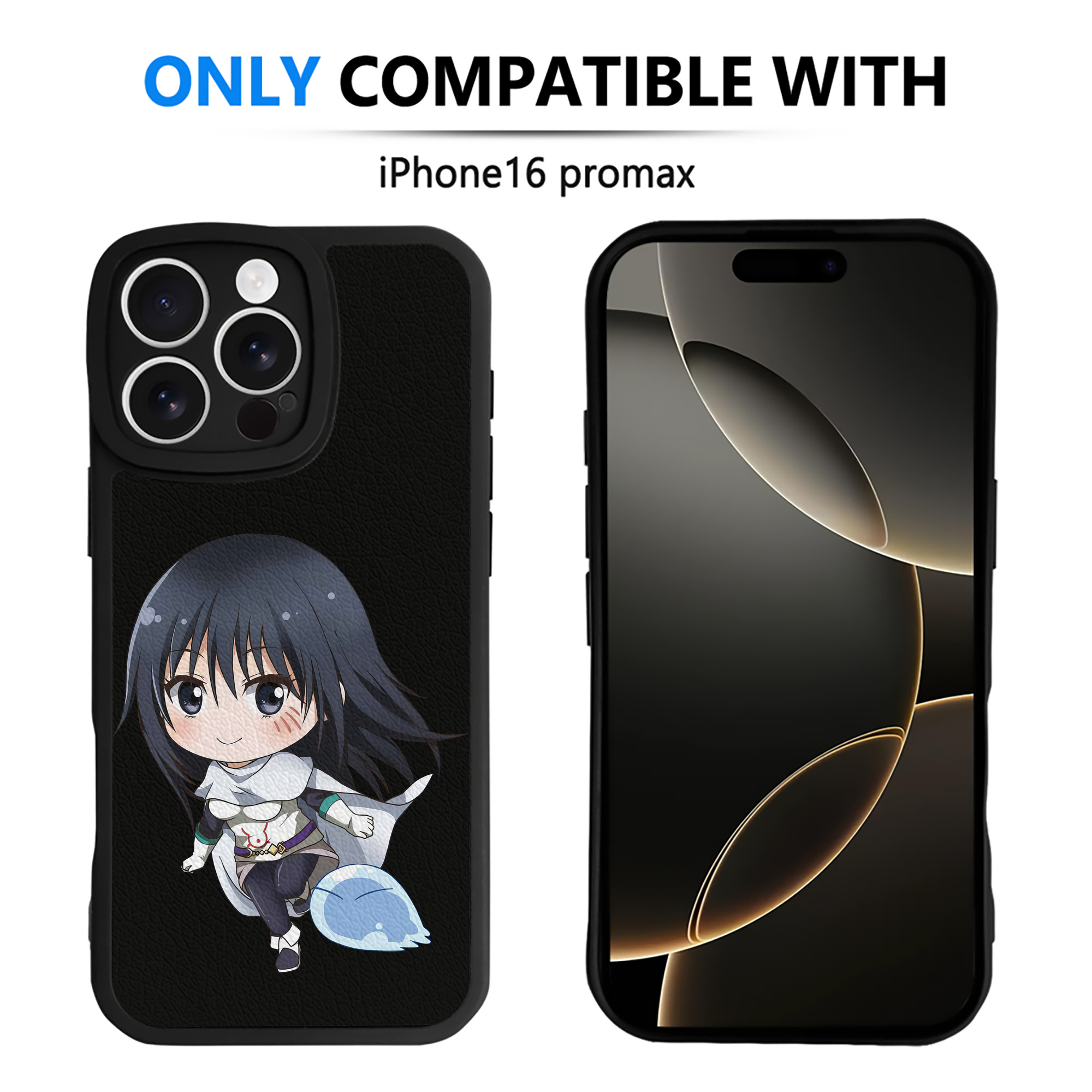 （画像用） 転スラ Regarding Reincarnated to Slime 【iPhone 16シリーズ対応】シリコンスマホケース（レザー調） 材質：シリコン
